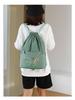 Women's Fashion Embroidery Drawstring Backpack: Oxford Cloth, Foldable Travel Bag