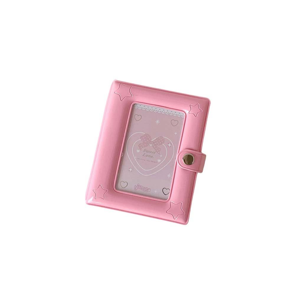 

3in ID Photo Korean Photocard Holder PVC Card Cover Idol Photo Card ID Photo Photocard Frame Picture Korean Style рожевий