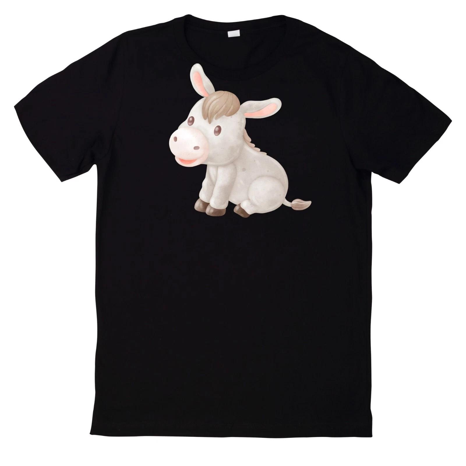 T-Shirt Esel Profil Aquarell Lustig Motiv XL