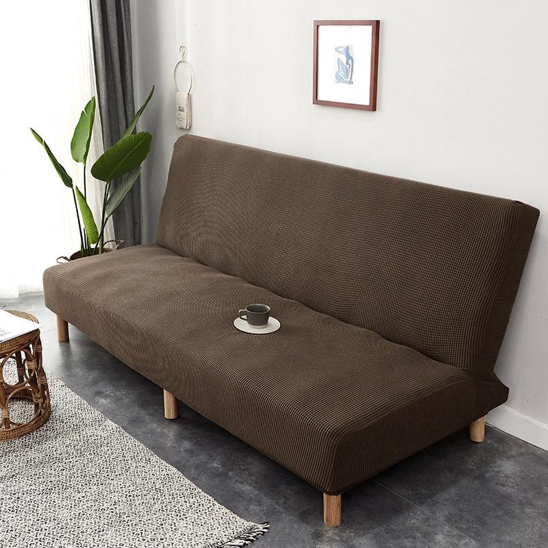 Univerzální elastický skládací potah na pohovku bez loketní opěrky, přehoz na línou pohovku