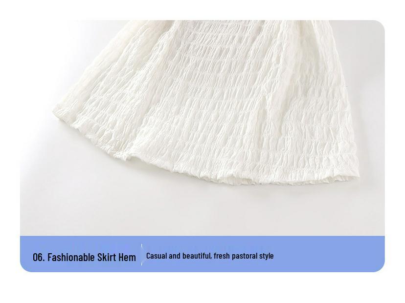 Baumwoll-Ärmelloses Sommerkleid für Mädchen - Atmungsaktiver Prinzessinnen-Stil