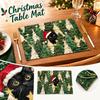 Christmas Placemat with Print Heat- Table Holiday Dining Table Decor for Home