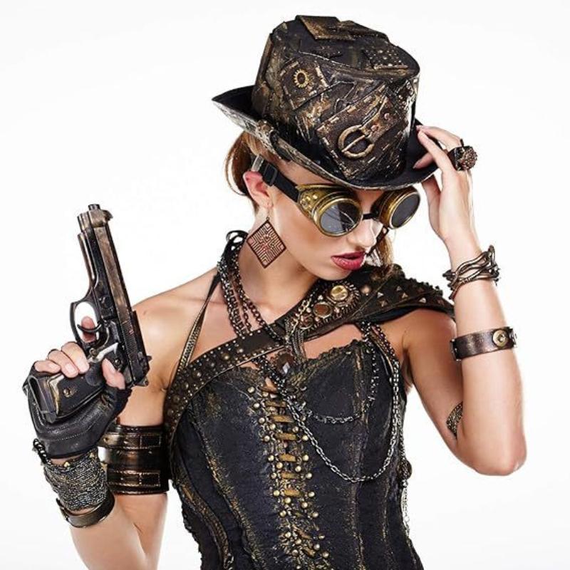 Cyberpunk Style Sonnenbrille, Retro Geschweißte Punk Gothic Sonnenbrille, Herren Punk Brille