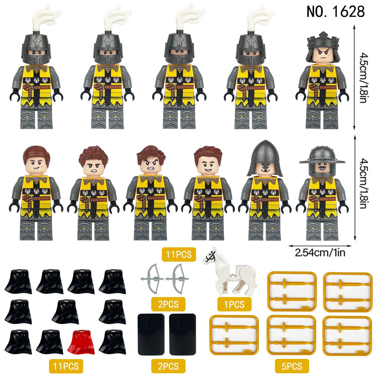 

M1801 M1811 M8097 Середньовічний лицар Солдат Військові будівельні блоки Мініфігурка Іграшка