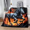 1pc Horse Printing Lightweight Flannel Blanket, Comfortable and Warm Blanket, for Camping Sofa Bed and Couch Office, Gift