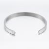 Fashion Simple C- Shaped Open Bracelet 5mm 155mm Stainless Steel Glossy Bracelet