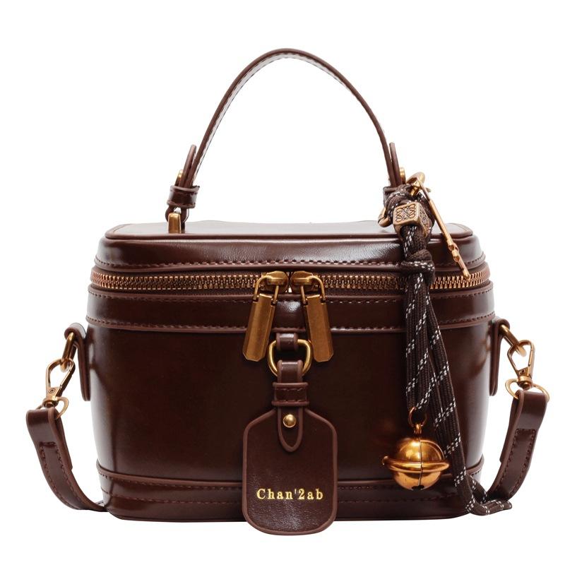 Small Bag Women's New Fashionable Portable Box Bag Textured Messenger Bag