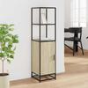 VidaXL Buffet haut chêne sonoma 35,5x35x139 cm bois d'ingénierie métal, armoire latérale, armoire de rangement haute, 849045