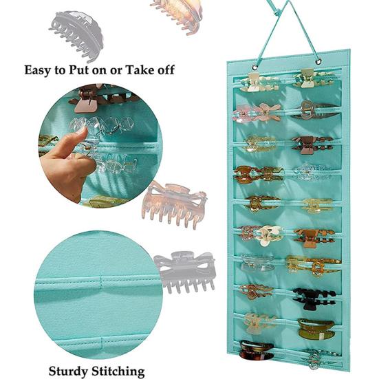 

Сумка-органайзер для бантов для девочек с многослойными карманами, вместительная, настенная, с дисплеем для заколок для волос, подвесная сумка, многофункциональная повязка на голову, обруч для волос