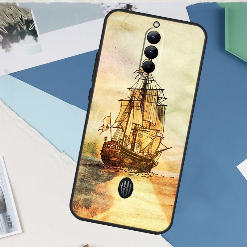 Sailing Pirate Ship For Nubia Red Magic 10 Pro Plus 6 7 Pro 6S 7S 5G 6R RedMagic 9 8 8S 9S Pro Plus Phone Case