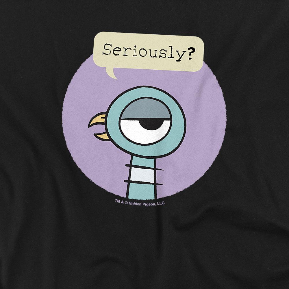 The Pigeon Unisex Adult Seriously T-Shirt