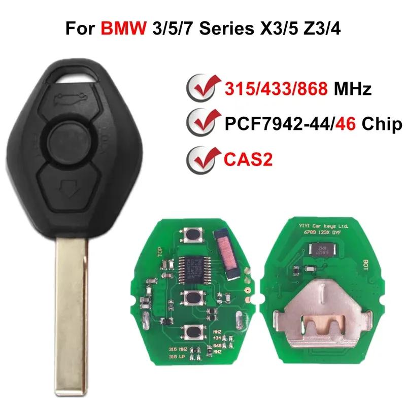 3 Buttons CAS2 with HU92 Blade PCF7942-44 System Remote Key 2 Track For BMW X3/5 Z3/4 3/5/7 Series 2004 2005 2006 2010