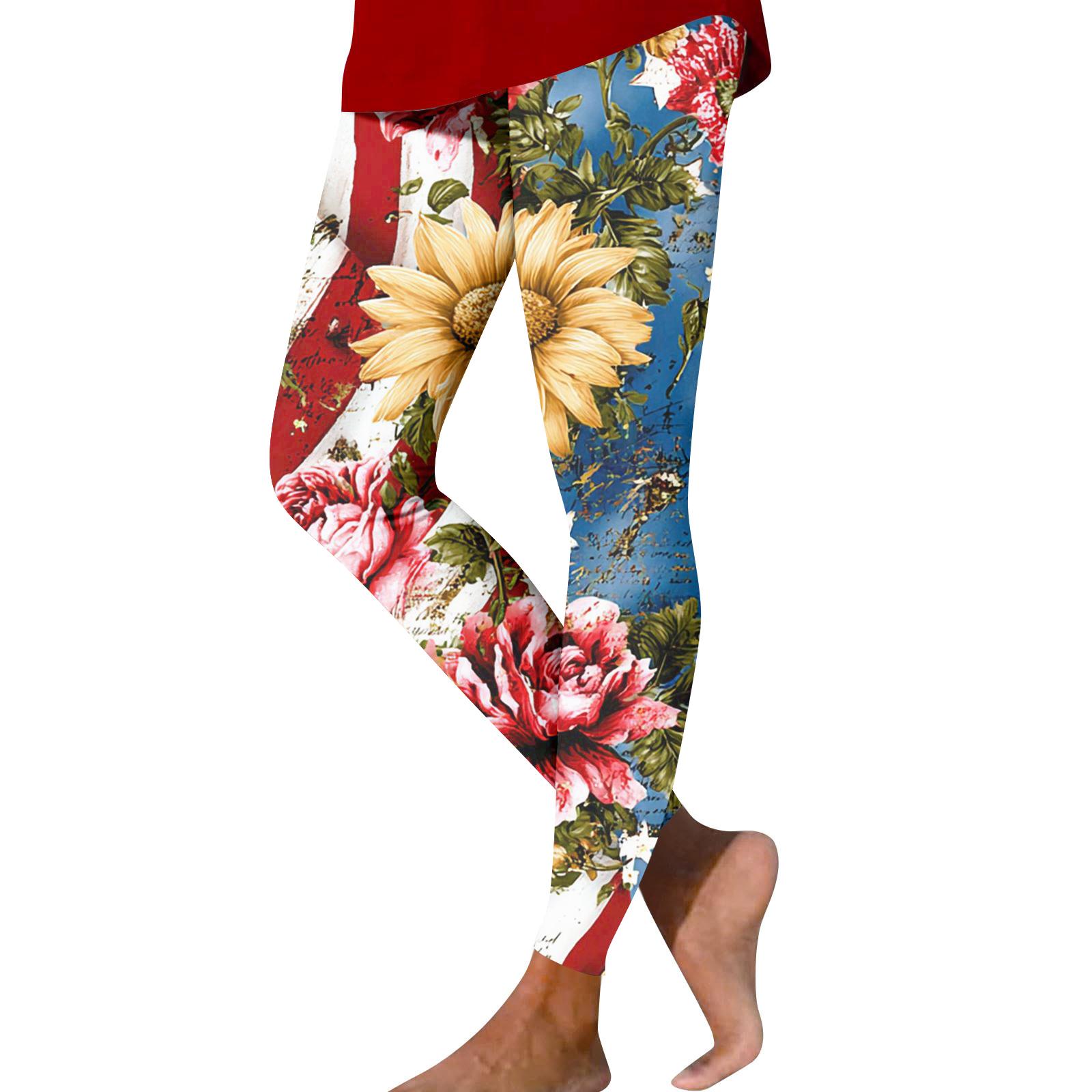 

Women s Fashion Casual Print Straight-Leg Pants Outdoor Printed Slim Yoga Pants XL небо синє кольору