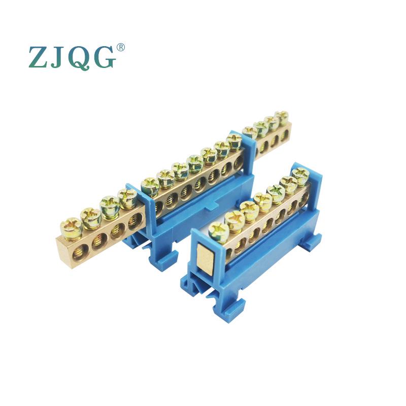 Export-Grade Blue Copper Rail-Mounted Terminal Blocks (6x9 Copper Components) XP0609F