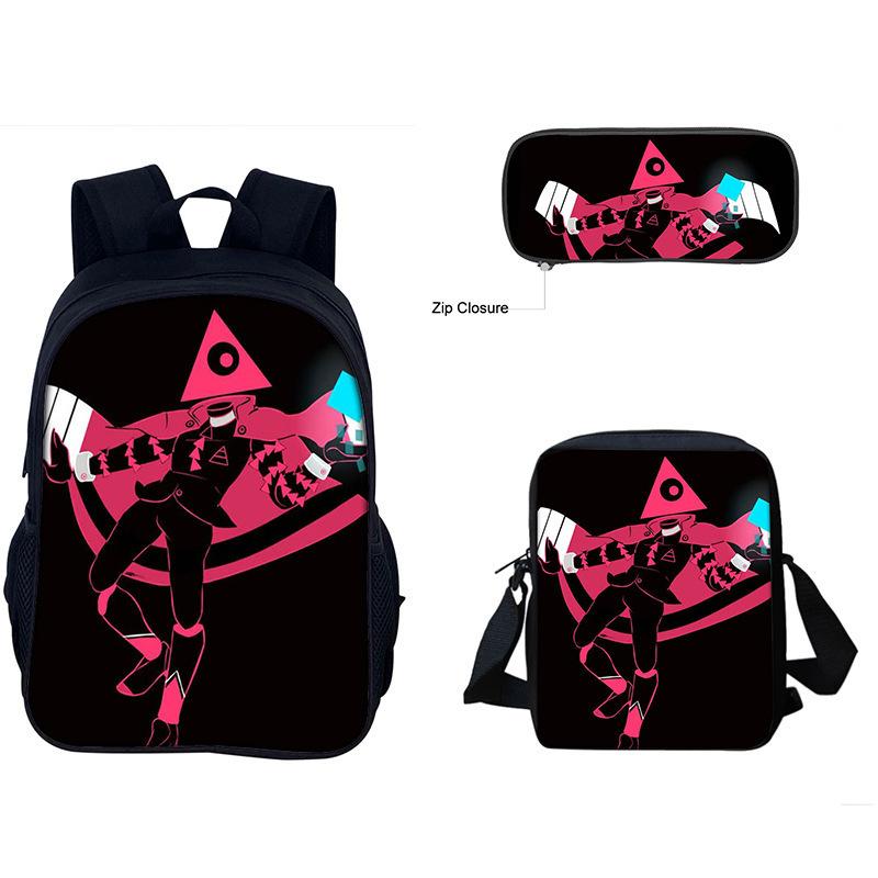 Just Shapes&Beats Kids Backpack Set 3-Piece for School Students Lightweight Ergonomic Large Capacity Fun Pattern