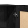 Sideboard Black Oak Look 120 x 30.5 x 70 cm Engineered Wood