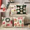 Christmas Cute Cartoon Pillow Covers Pattern Cushion Cover Suitable for Sofa Bedroom Car Pillow Cover