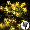 Super Bright Peach Blossom Garland Solar Led Colorful Lights Outdoor Decoration Mtltiple Sizes