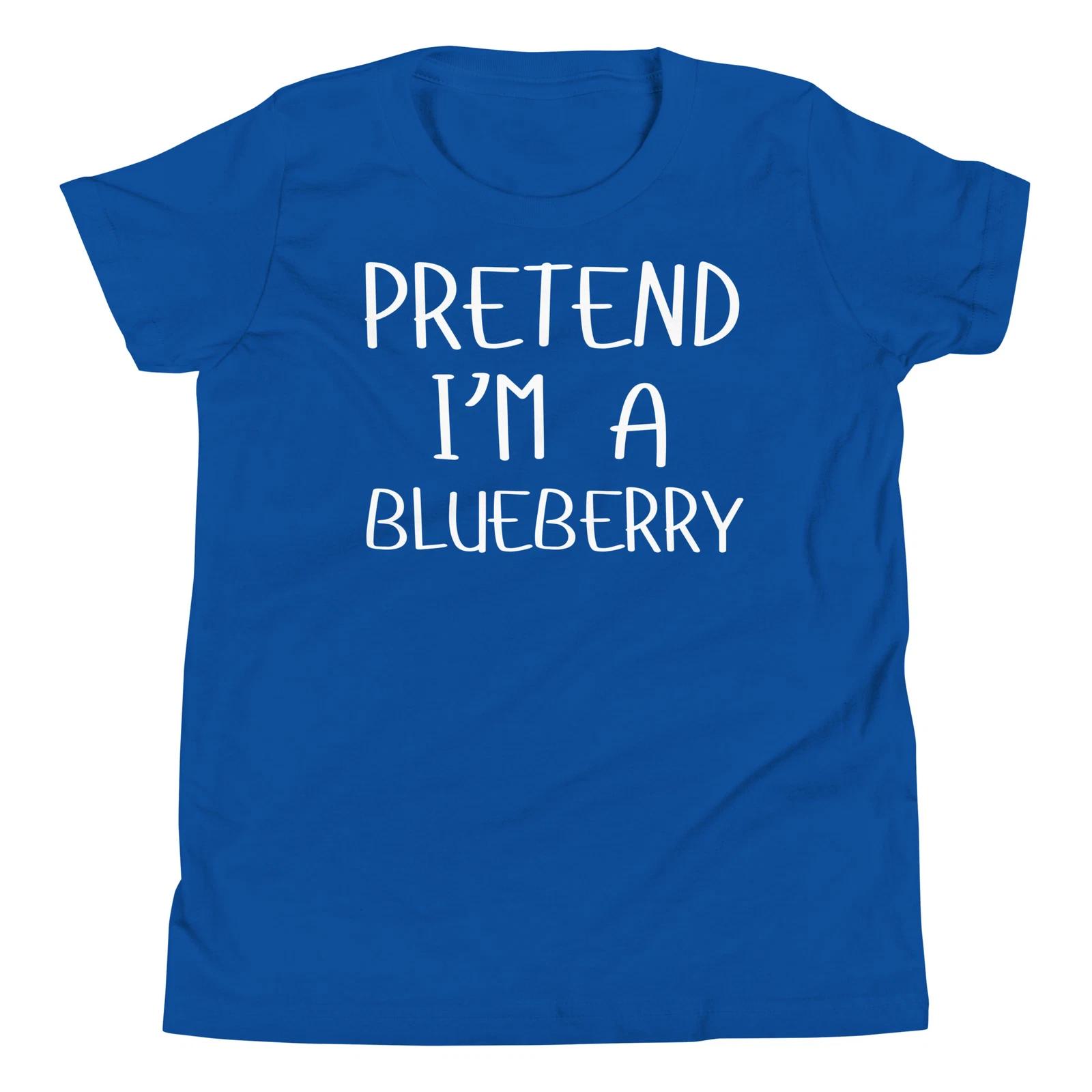 

Pretend I m a Blueberry Lazy Costume Funny Halloween Party Youth T-Shirt 160