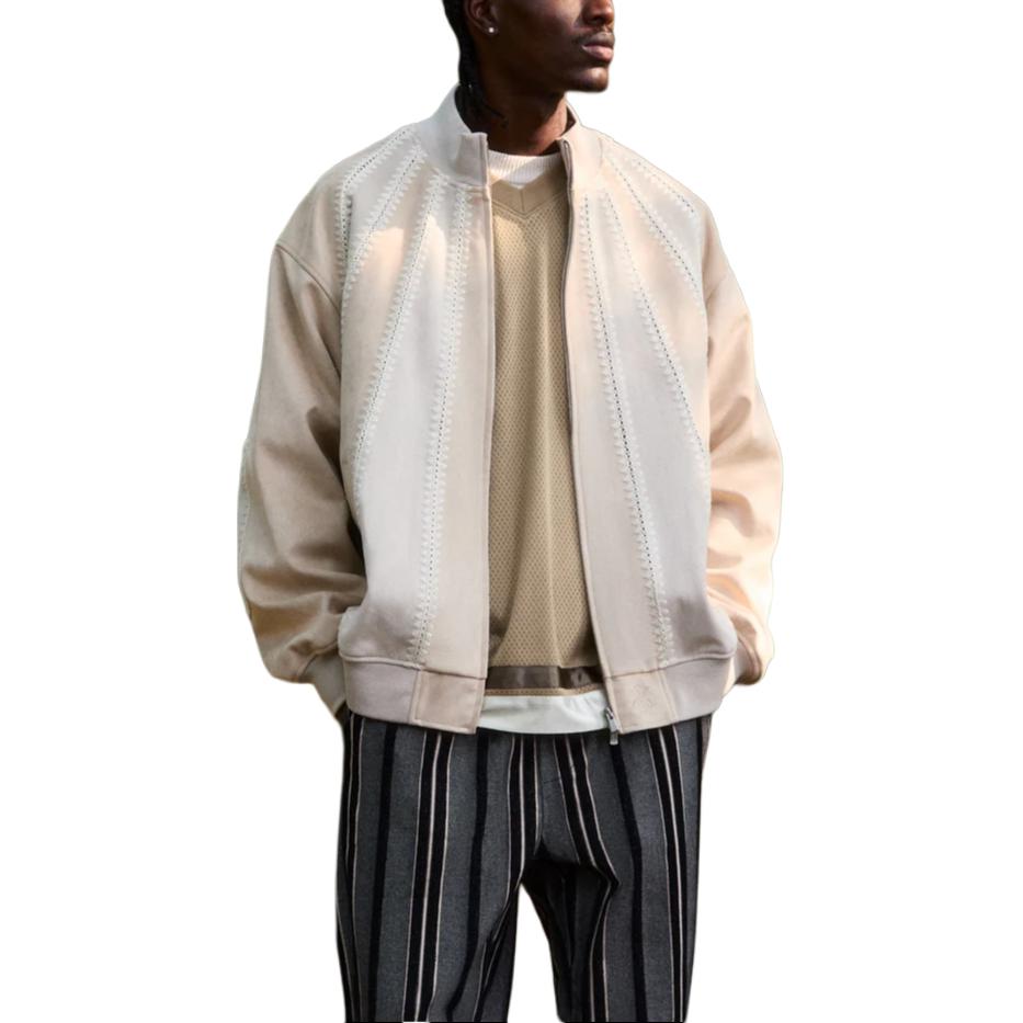 Kith Mixed Micro Suede Noah Retro Sports Stand Collar Casual Color Block Splicing Long Sleeve Jacket Men jackets KHM010581-269