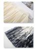 2025 New Ink Painting Midi Skirt for Women: Spring/Summer Slimming Pleated A-Line Umbrella Skirt