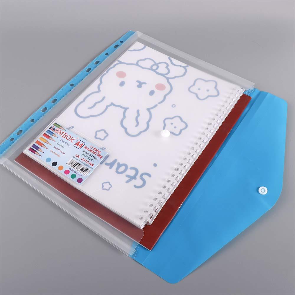Snap Closure Storage Bag File Bag Test Paper Holder A4 File Folders Document Bag Document Organizer