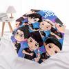 1pc Outdoor Umbrella with SGPT Characters - Automatic Opening/Closing, Portable Tri-Fold Design, 8-Rib Iron Frame, Perfect Gift for Fans, Travele