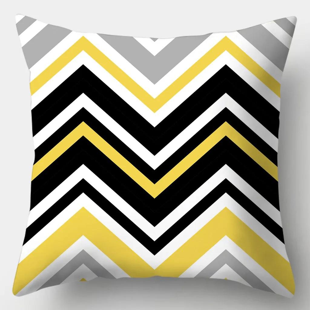 Yellow series Pillowcase 45cmX45cm Square Sofa Pillow Cover Creative Sun Flower Cushion