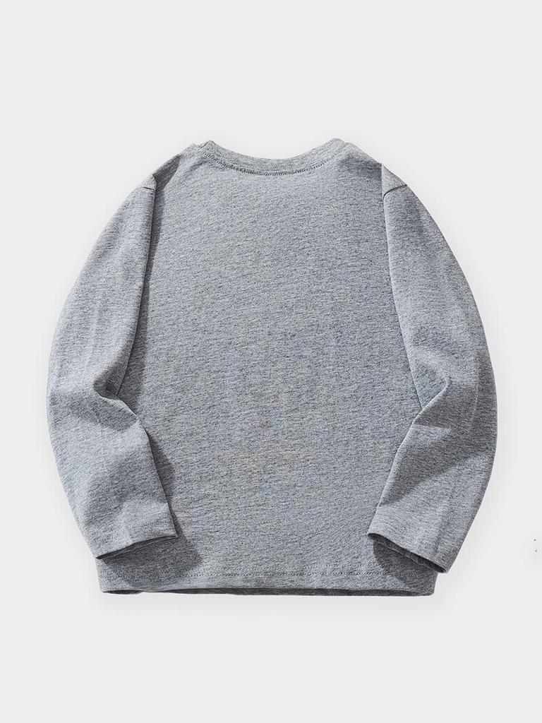 European & American Kids' Autumn/Winter Christmas Long-Sleeve Cartoon T-Shirt Pullover
