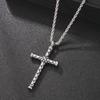Men's Stainless Steel Cross Pendant Necklace - Bold Hip Hop Fashion Statement, European & American Style Sweater Chain