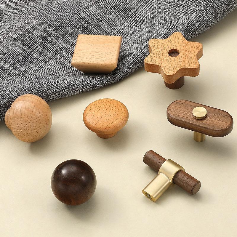 Wooden Animal Cabinet Handles Wood Cloud Hooks Furniture Handles for Cabinets and Drawers Door Knobs Kitchen Wardrobe Door Pulls