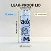 1PC Daddy And Me Hand Print Pattern 750ml Color Plastic Sports Water Bottle Leakproof Flip Straw Lid Suitable for Sports Office Home Use
