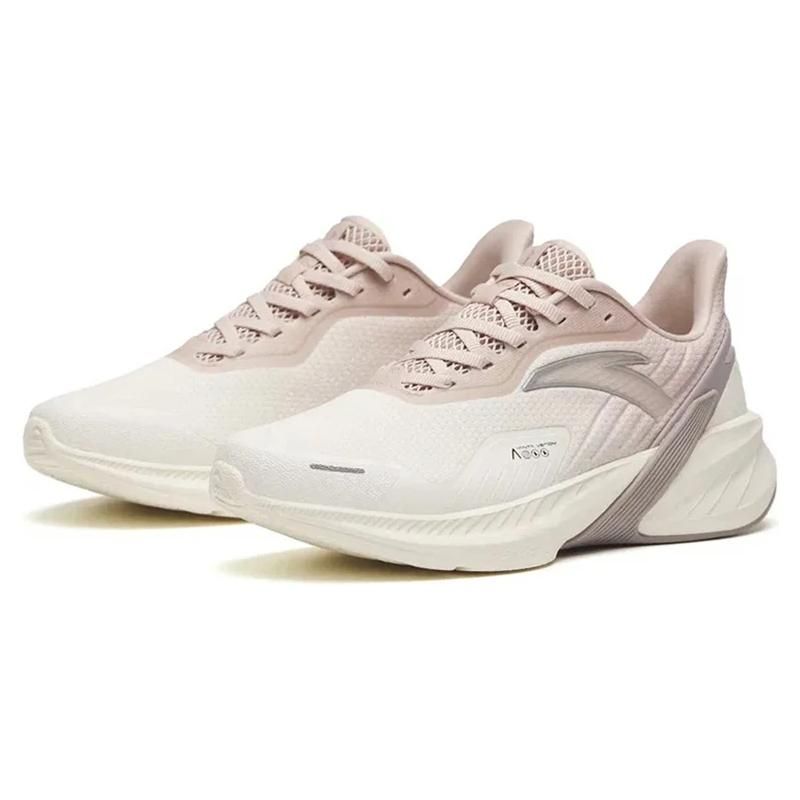 Anta Poison Sting 4 Comfortable Shock Absorption Non-Slip Wear-Resistant Low-Top Running Shoes Women Running Shoes White Pink 122315520-7