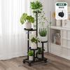 Multi-Layer Mobile Iron Art Succulent Plant Pot Holder Stand, Floor Standing Balcony Shelf Rack for Home Garden Decorative
