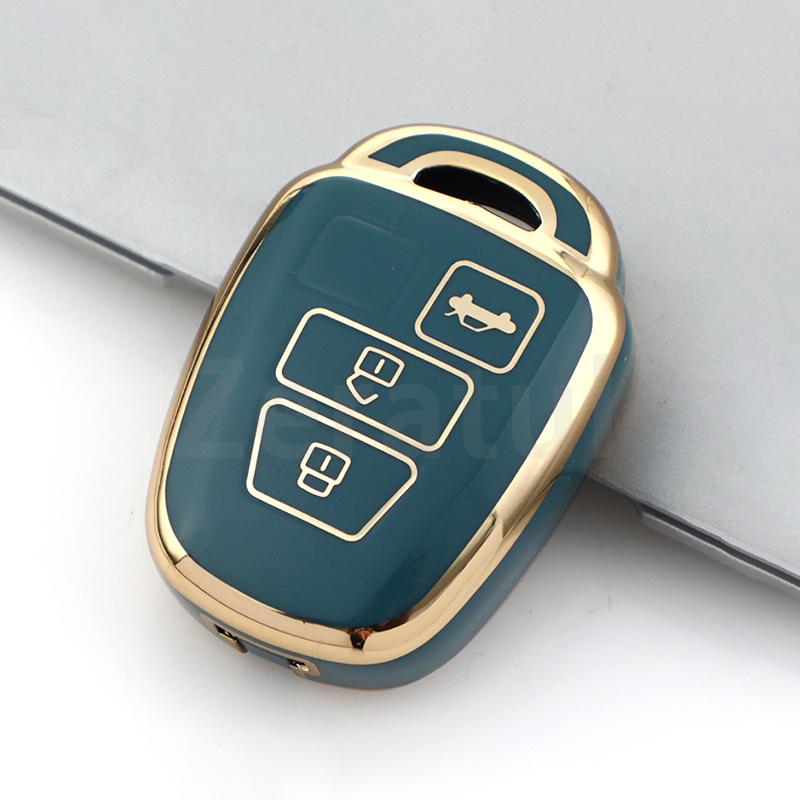 Fashion Tpu Silver Edge Car Key Shell Case Fob Cover For Toyota Rav4 Hiace Land Cruiser Aqua Ractis Corolla Vitz Accessories
