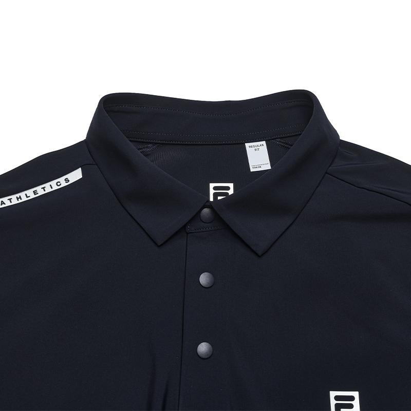 FILA Fitness Cool Dry Simple Versatile Sports Casual Polo Shirt Men tops Royal-Blue A61M621105FNV