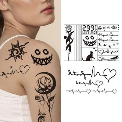 Gel Luna Semi-permanent Point Black Self Body Tattoo Tattoo Sticker T-89, 1 Piece