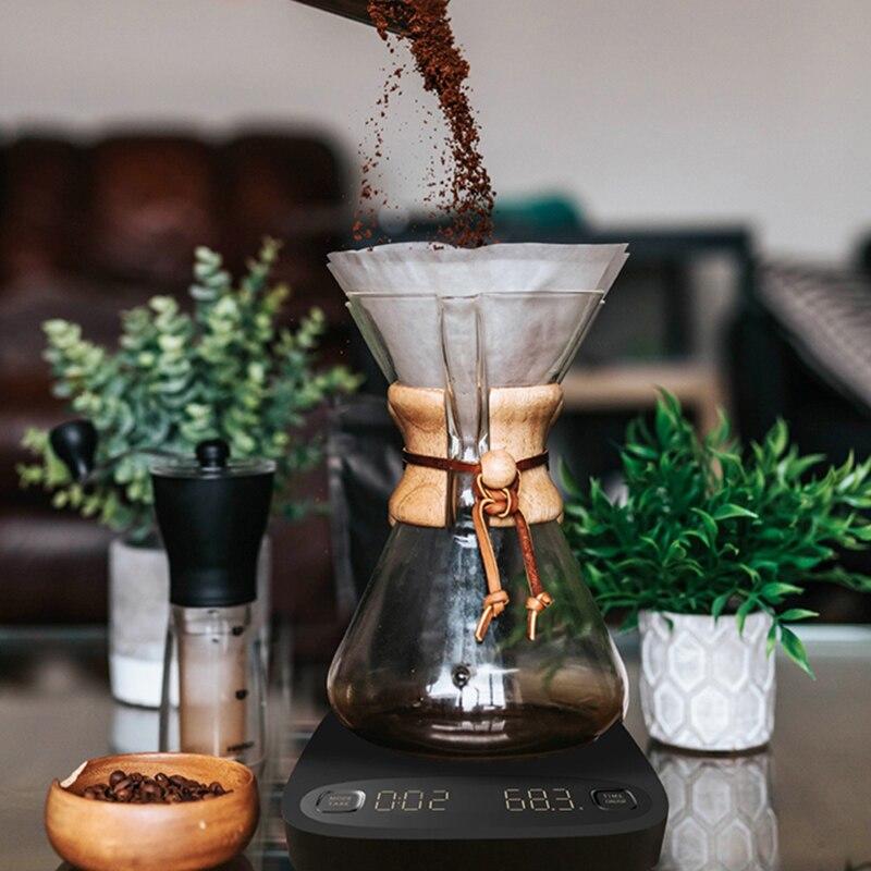 High Precision Portable Coffee Scale Digital Kitchen Scale Electronic Time Chess