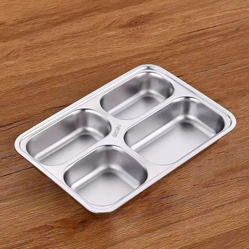 Раздельная тарелка для еды Anyi из нержавеющей стали 304 New Chinese Style 4-Compartment