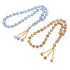 2pcs Prayer Beads Mini Blue Champagne Color 33 Beads Muslim Tasbih with Sapcer Beads for Daily Decoration Gift