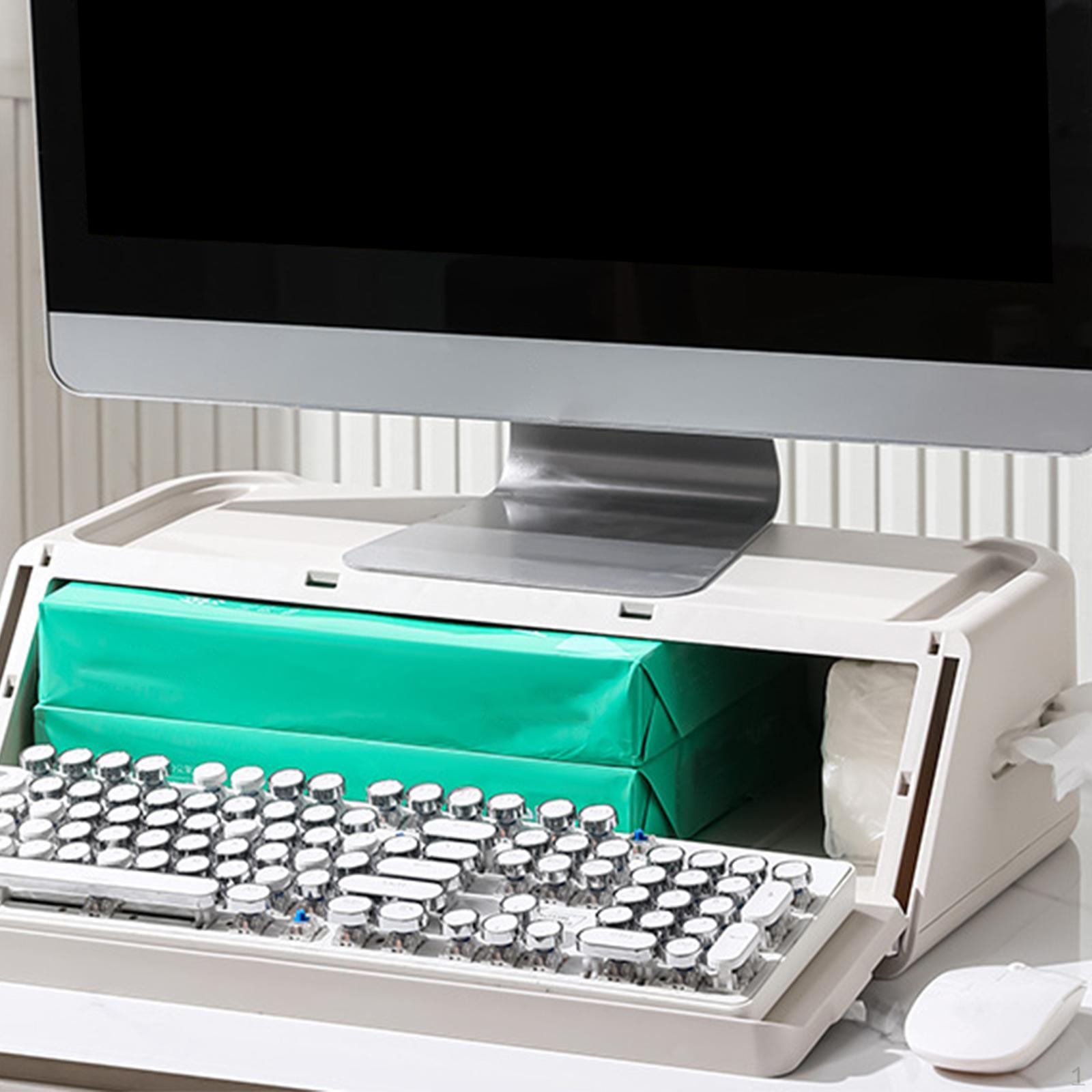 

Підставка для монітора Підставка для комп’ютера Приналежності для домашнього декору з коробкою серветок Настільний тримач для зберігання хакі