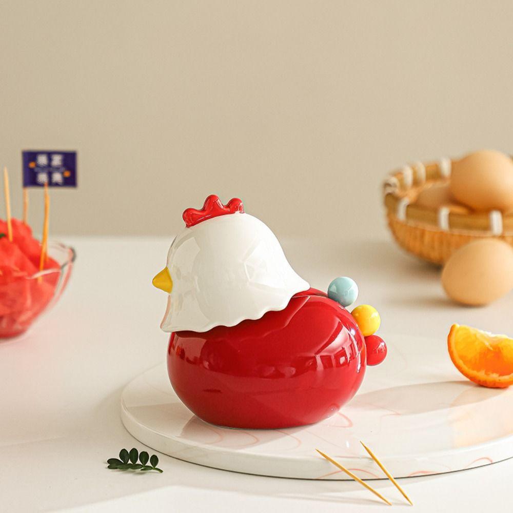 Anti-scald Dessert Salad Fork Rustproof Chicken-shaped Fruit Fork Set  Household