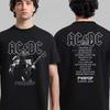 AC/DC Back in Black Back in North America PWR UP Tour 2026 Zomer Unisex T-shirt Bestseller Heren Dames Losse Katoenen Ins Y2K Tops