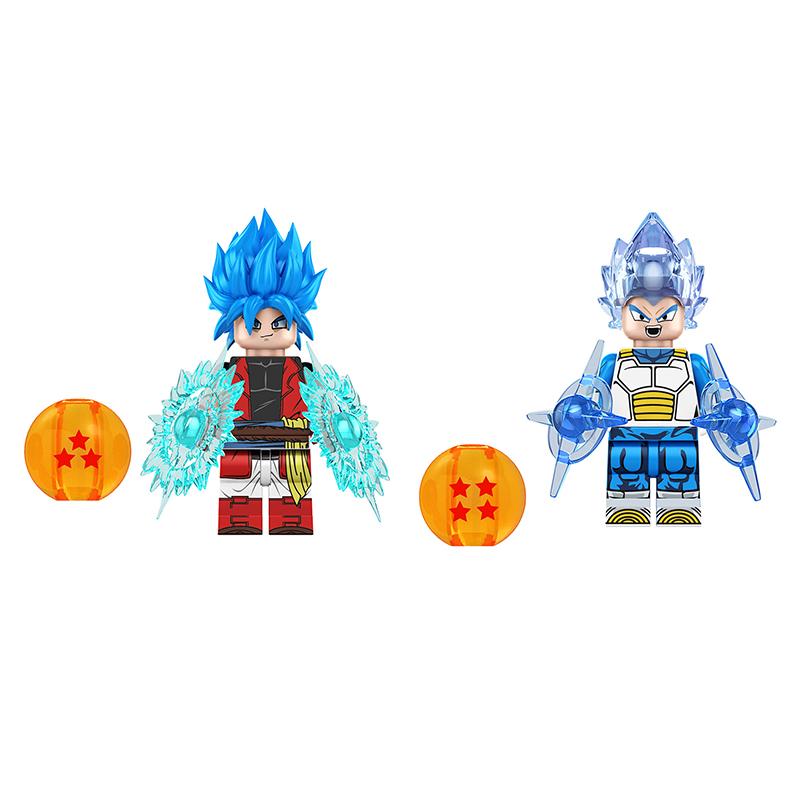 1/8ks Kreslená Anime Mini Akční Figurka Panenka Stavební Kostky Anime Postavy Goku Super Saiya Birusu Model Dětské Hračky Dárky