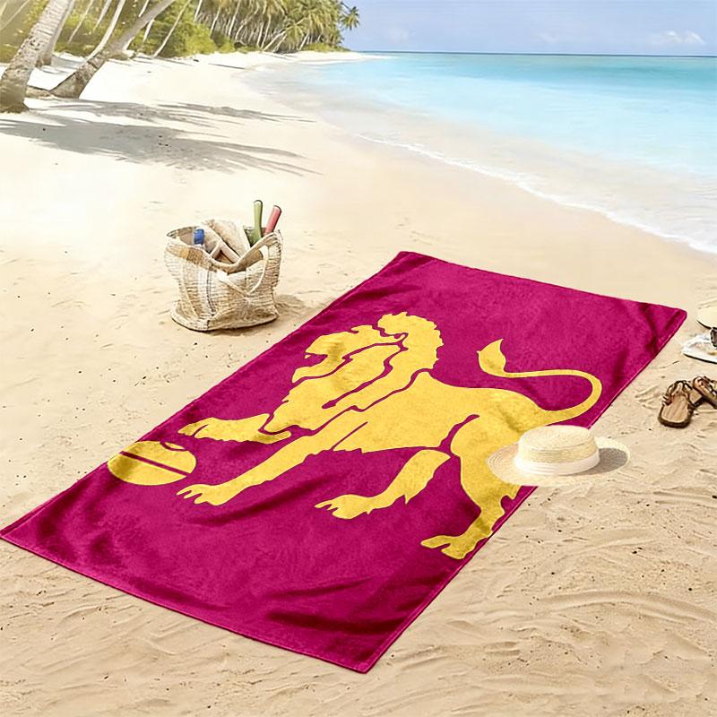 Brisbane Lions Print Beach Towel, Large Soft Quick Dry Towel for Beach Camping Swimming