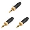 3.5mm Plugs with M6 Internal Thread Stereo Male Plug Headphone Audio Plug for Sony UWP-D21 UWP-D22 for Sennheiser Microphone