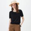 Komnboka Women's Cotton Silk Blend Short Sleeve T-Shirt