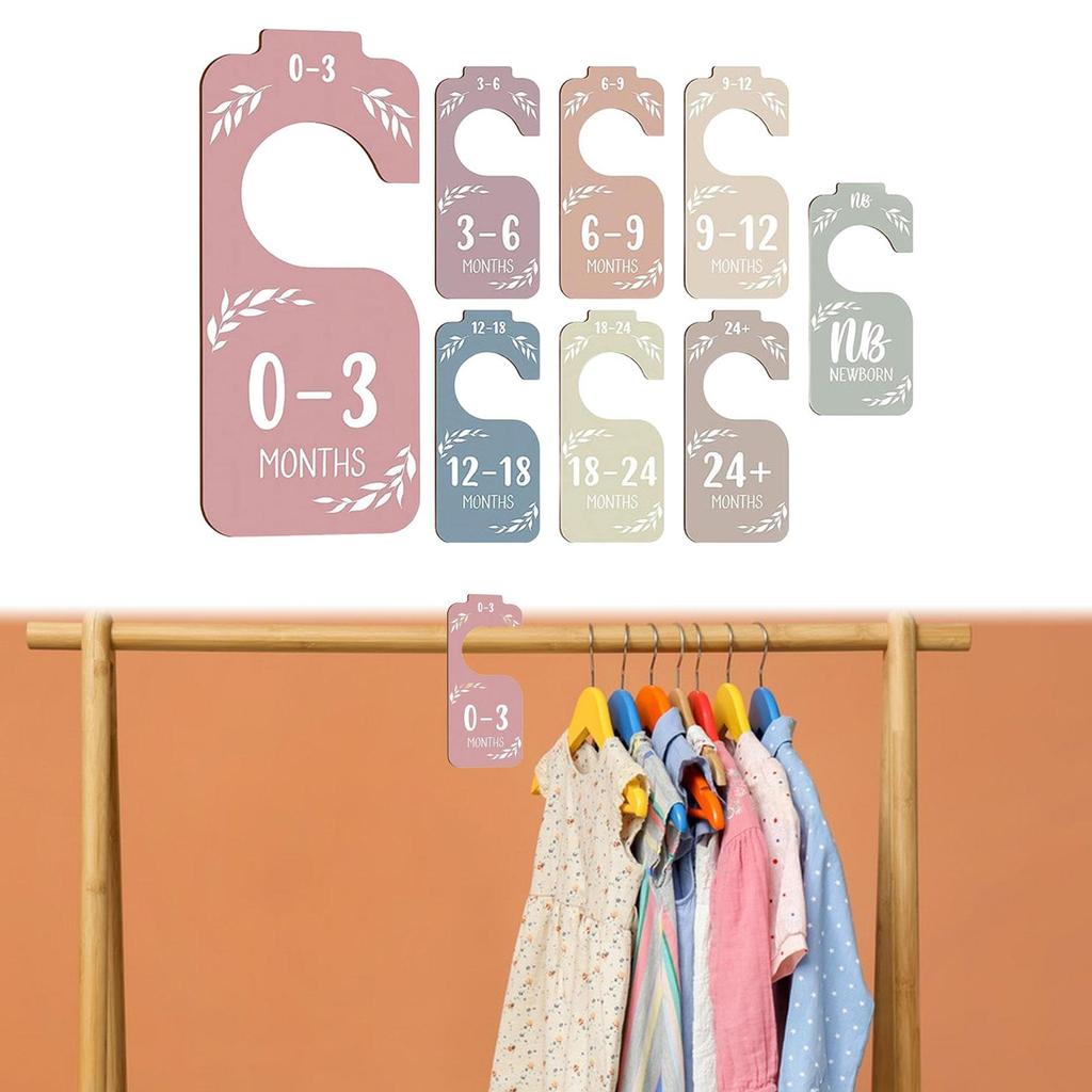 8Pcs Baby Closet Size Dividers Gift Clothing Rack Divider for Babies New Parents Newborns Your Little Baby Girls or Boy Room