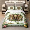 Wildlife Animals Theme Custom Text Or Name 3Pcs Bedding Set 1 Flat Sheet & 2 Pillowcases Personalized Home Bedding
