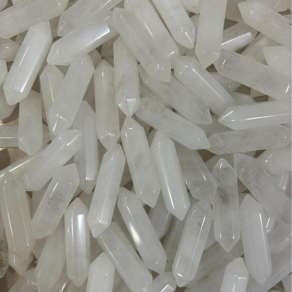 Amazonita Ponta Dupla Coluna Hexagonal Gema Semipreciosa Polida